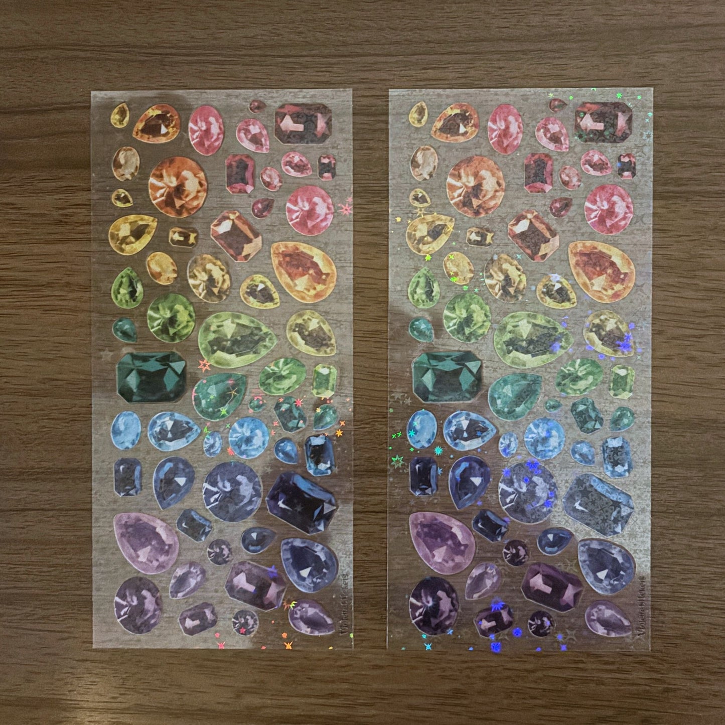 Crystal Jewels Clear Stickers | 4" x 8" | 2 Sheets