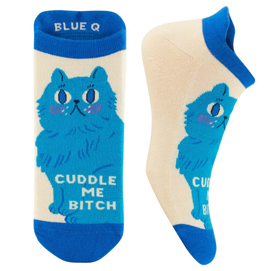 Cuddle Me Bitch Women's Sneaker Socks [2 Size Options] | BlueQ at GetBullish
