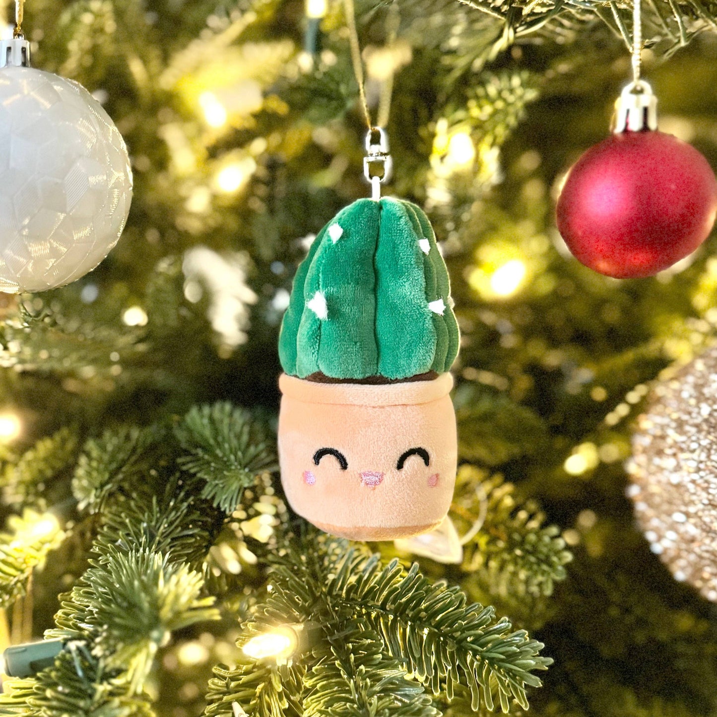 Cuddly Cactus Plush Keychain | 5″ Plant Lover Bag Charm