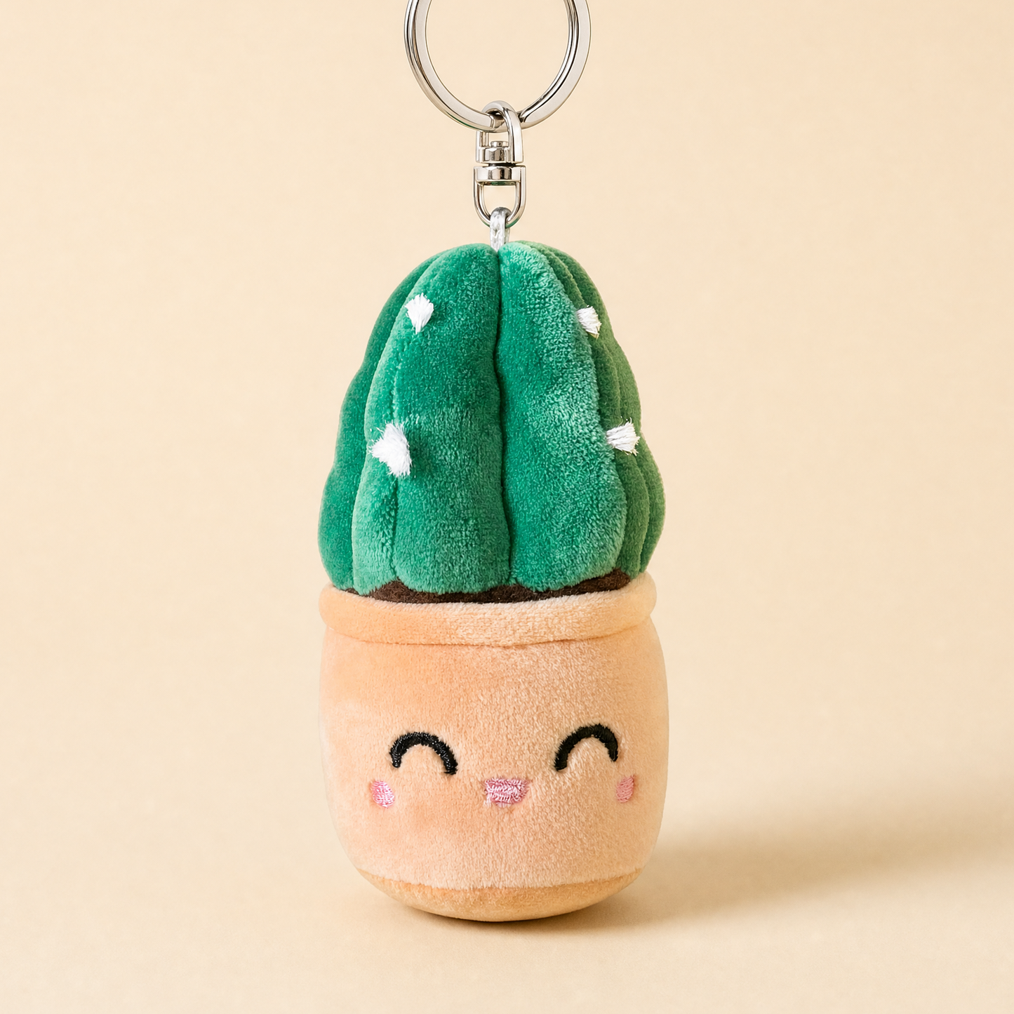 Cuddly Cactus Plush Keychain | 5″ Plant Lover Bag Charm-Blushiez-The Bullish Store