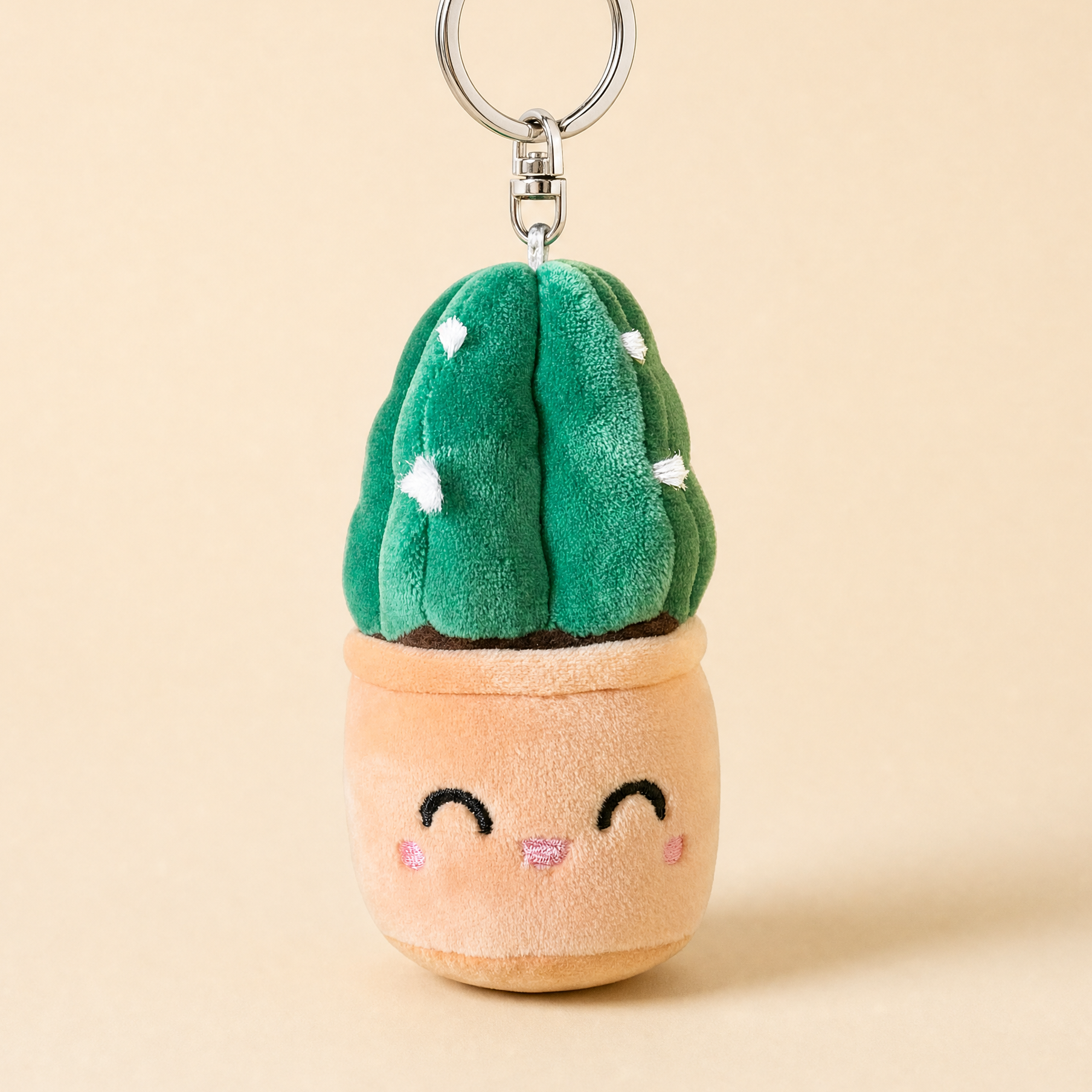 Cuddly Cactus Plush Keychain | 5″ Plant Lover Bag Charm-Blushiez-The Bullish Store