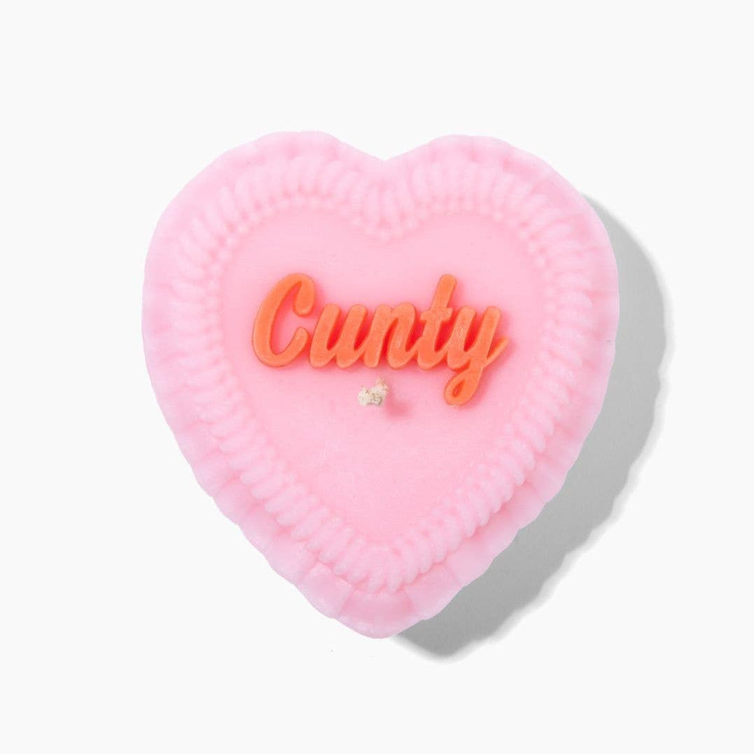 Cunty Heart Cake Unscented Candle in Pink and Red-Fun Club-The Bullish Store