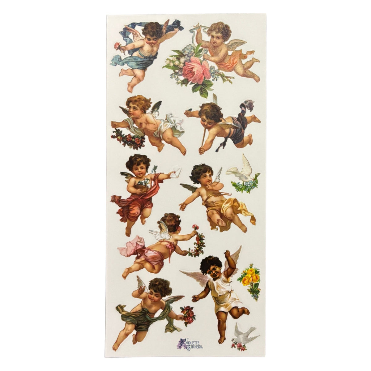 Cupids Clear Stickers | 4" x 8" | 2 Sheets-Violette Stickers-The Bullish Store