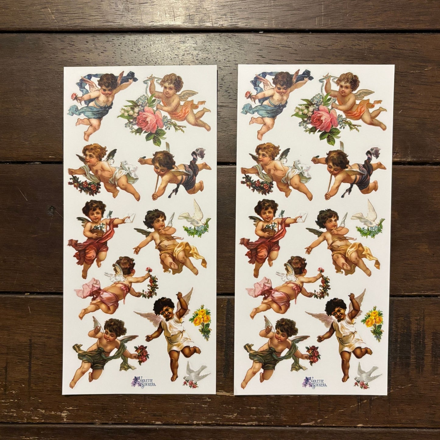 Cupids Clear Stickers | 4" x 8" | 2 Sheets-Violette Stickers-The Bullish Store