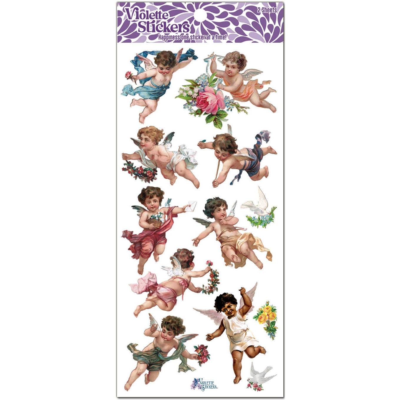 Cupids Clear Stickers | 4" x 8" | 2 Sheets-Violette Stickers-The Bullish Store