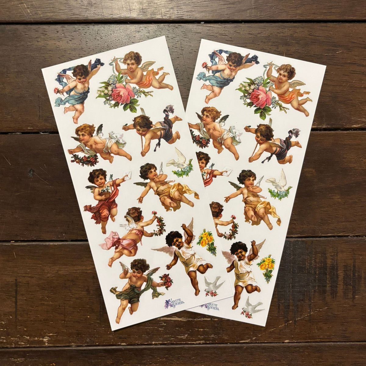 Cupids Clear Stickers | 4" x 8" | 2 Sheets-Violette Stickers-The Bullish Store
