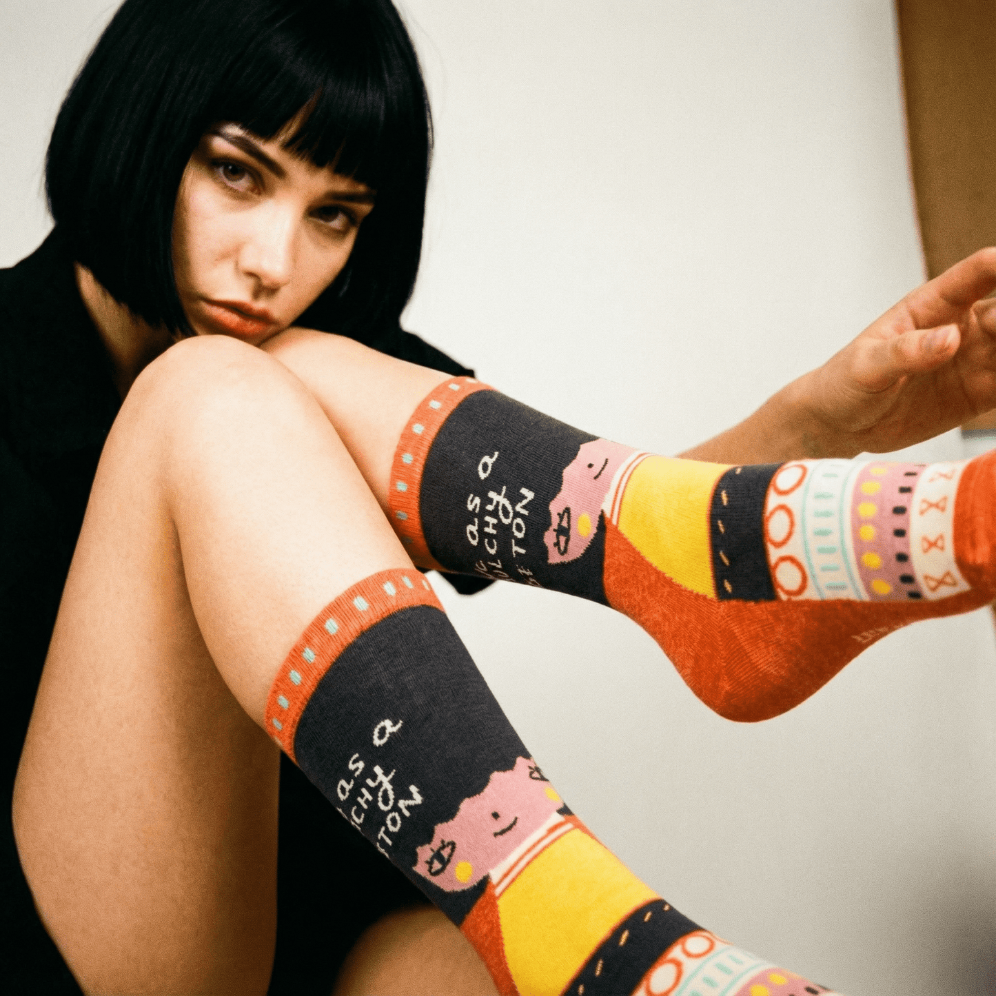 Cute As A Bitchy Button Women's Crew Socks | BlueQ at GetBullish