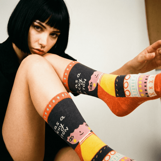 Cute As A Bitchy Button Women's Crew Socks | BlueQ at GetBullish