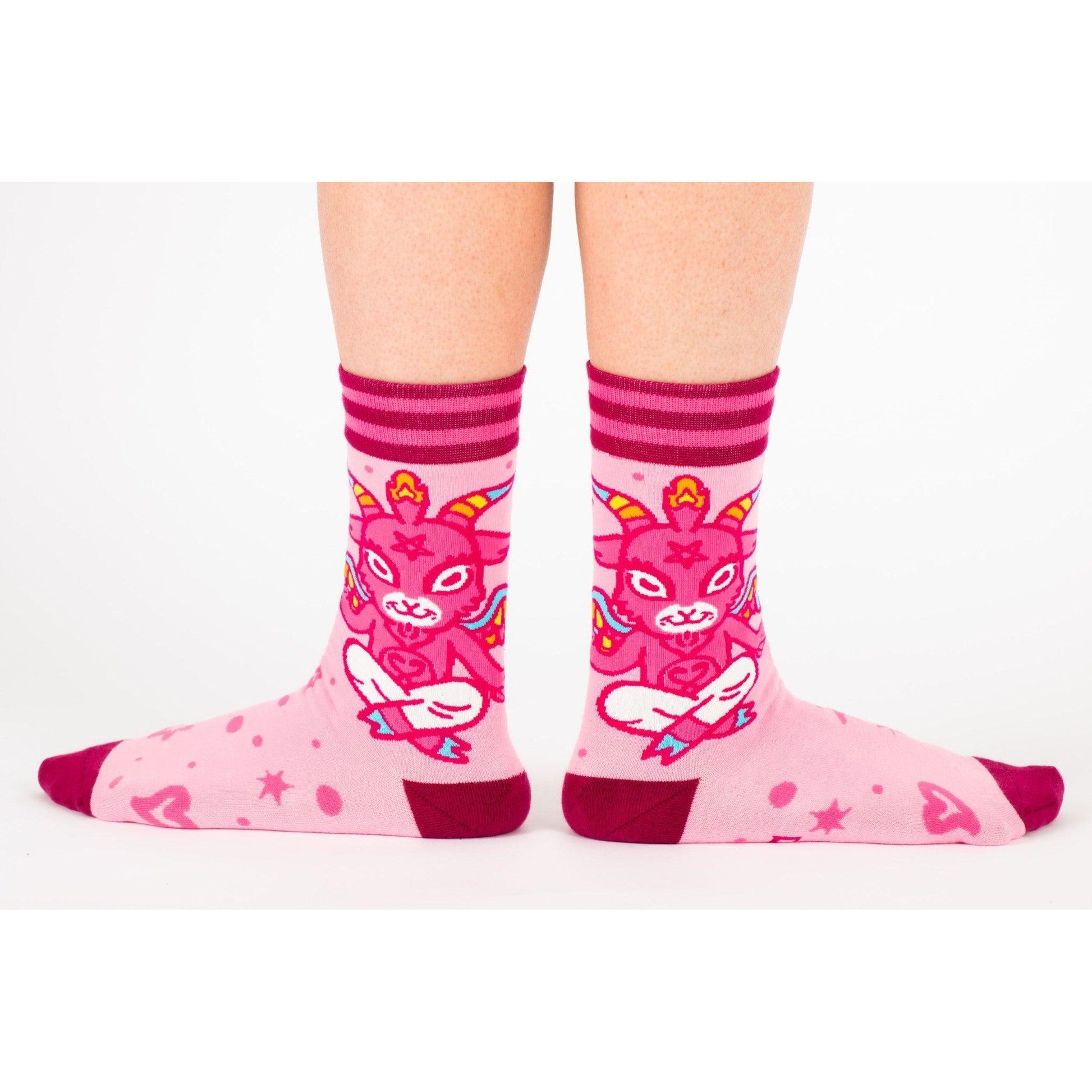 Cute Baphomet Socks in Pink