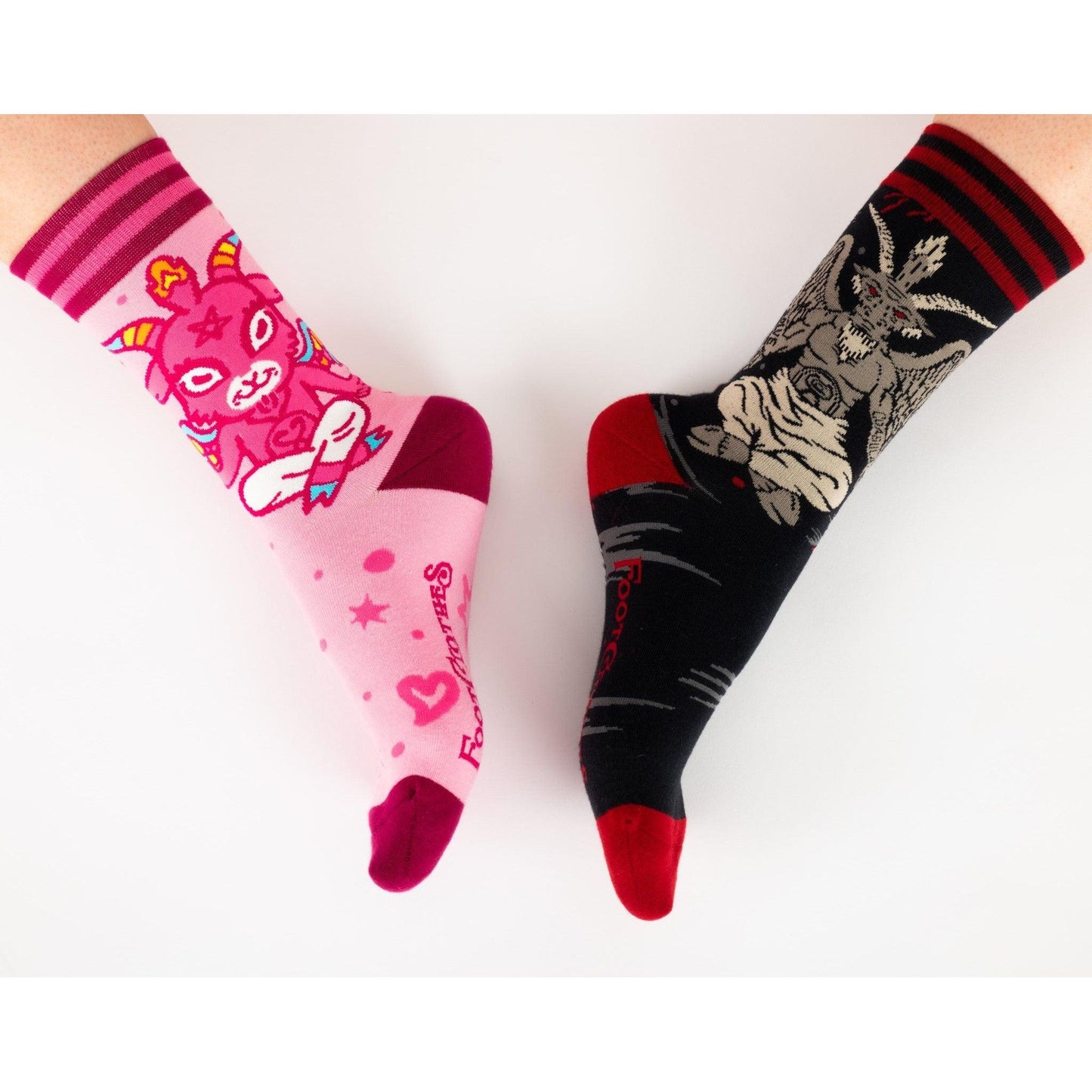 Cute Baphomet Socks in Pink