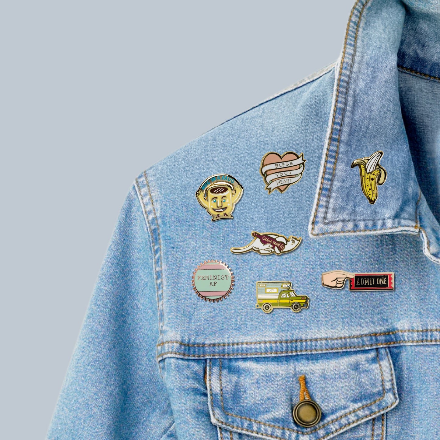 Cute Enamel Pins on Gift Cards - 40+ Options!