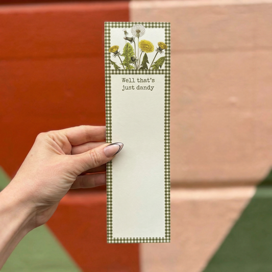 Well That’s Just Dandy Magnetic List Pad | Dandelion Floral Grocery Notepad