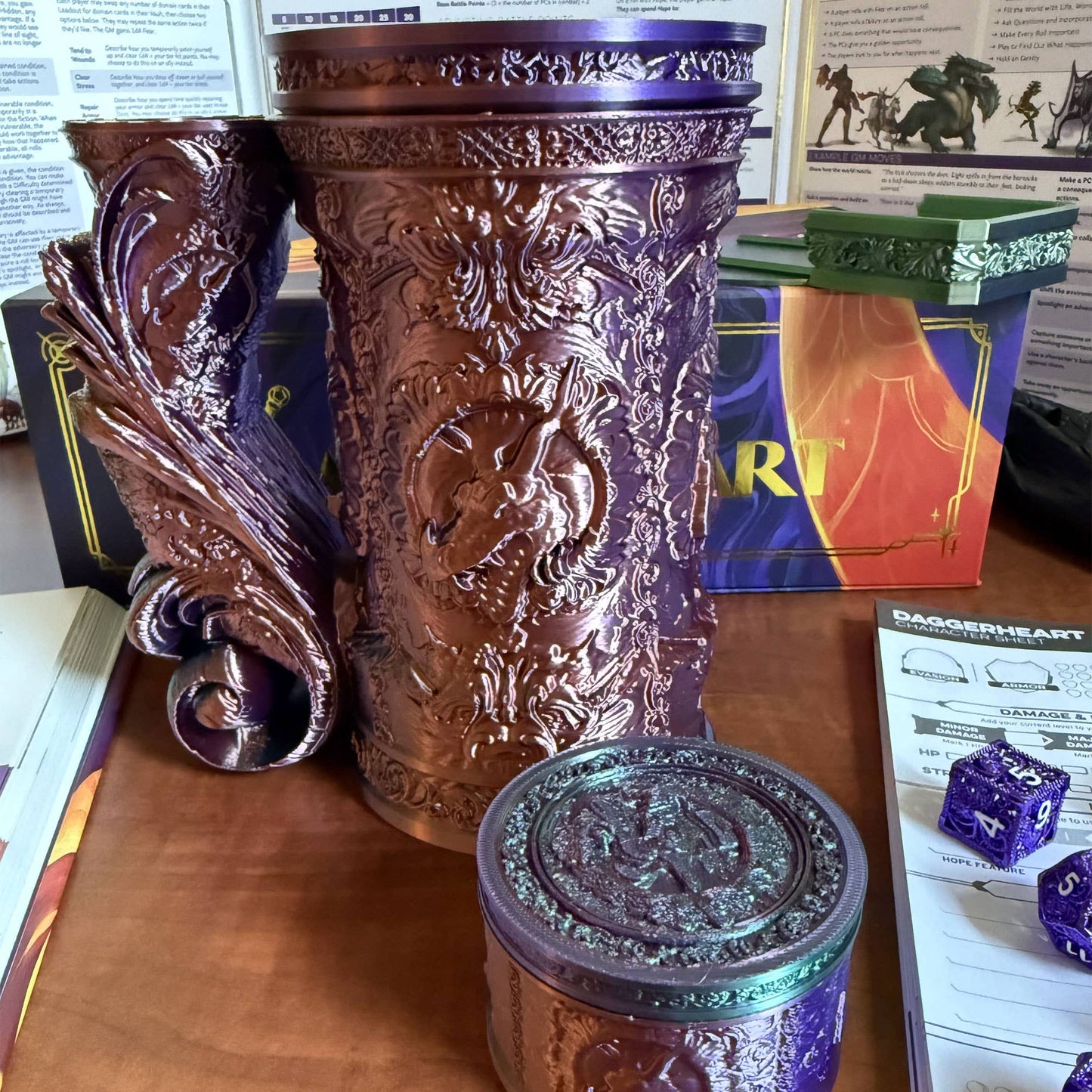 DND Themed Gift | Dragon 12oz Dice Tower Tankard | TTRPG, D&D, Daggerheart