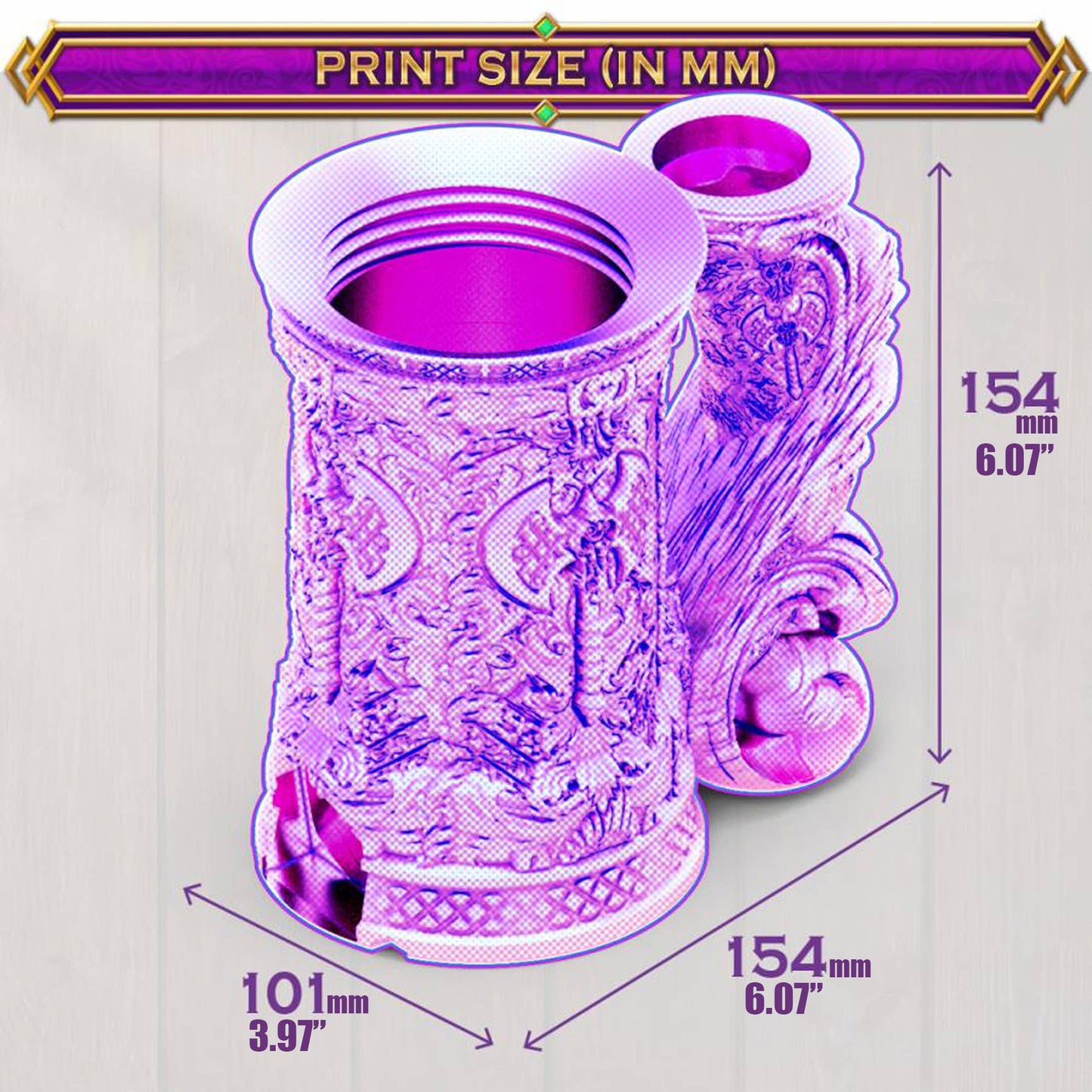 DND Themed Gift | Monk 12oz Dice Tower Tankard | TTRPG, D&D, Daggerheart