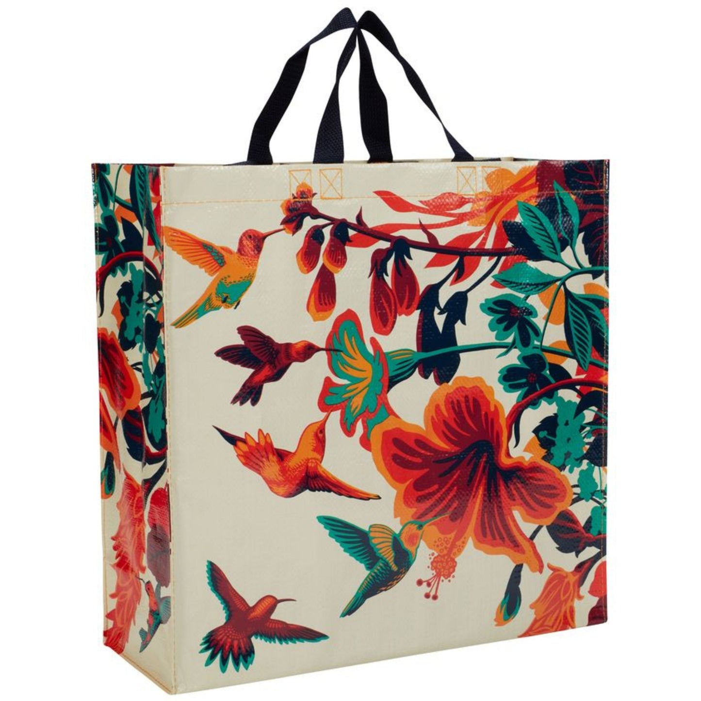 Hummingbird Shopper Tote Bag | Bird Lover Shopping Bag | 16" x 15" | BlueQ at GetBullish