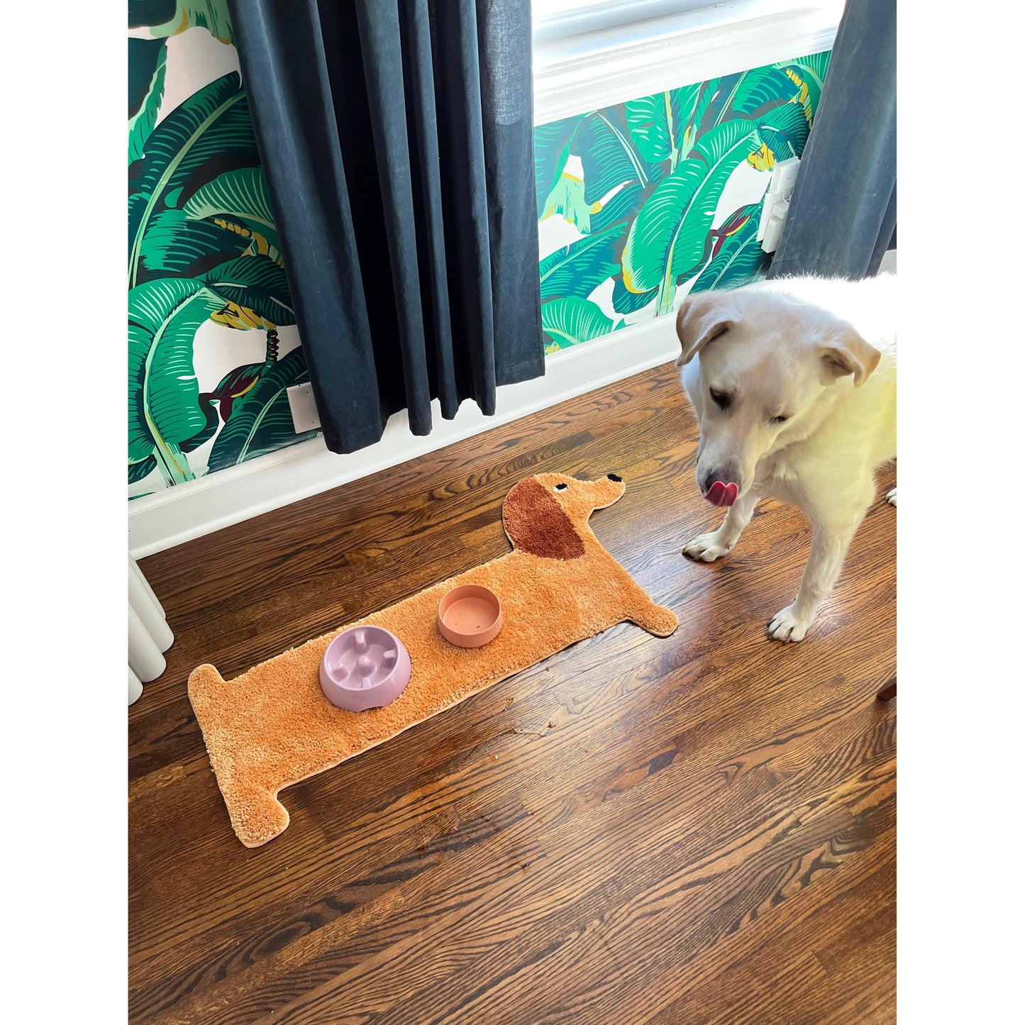 Dachshund Design Polyester Door | Long Dog Rug with Slip-resistant Backing