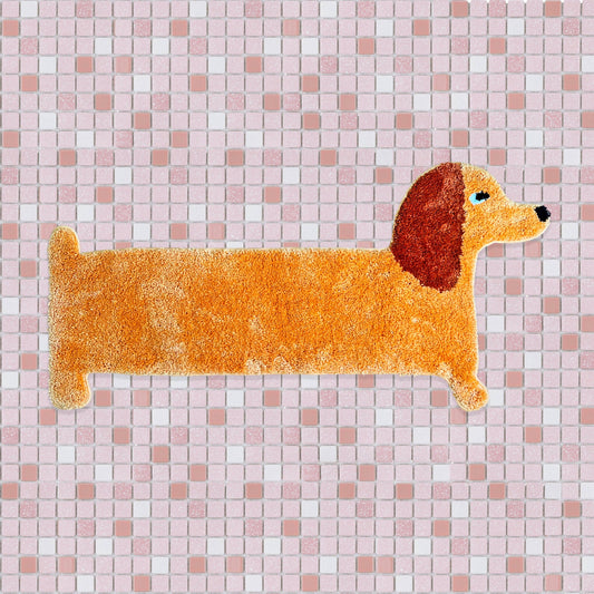 Dachshund Design Polyester Door | Long Dog Rug with Slip-resistant Backing
