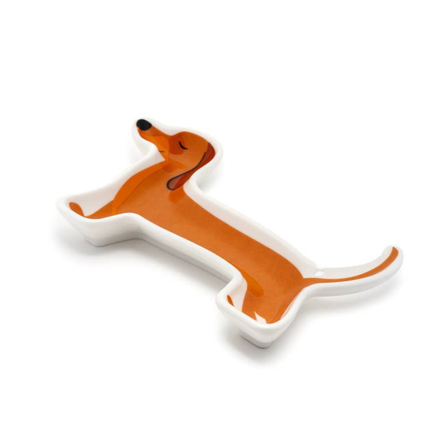 Dachshund Puppy Dog Ceramic Trinket & Jewelry Tray | Decorative Dish Serveware