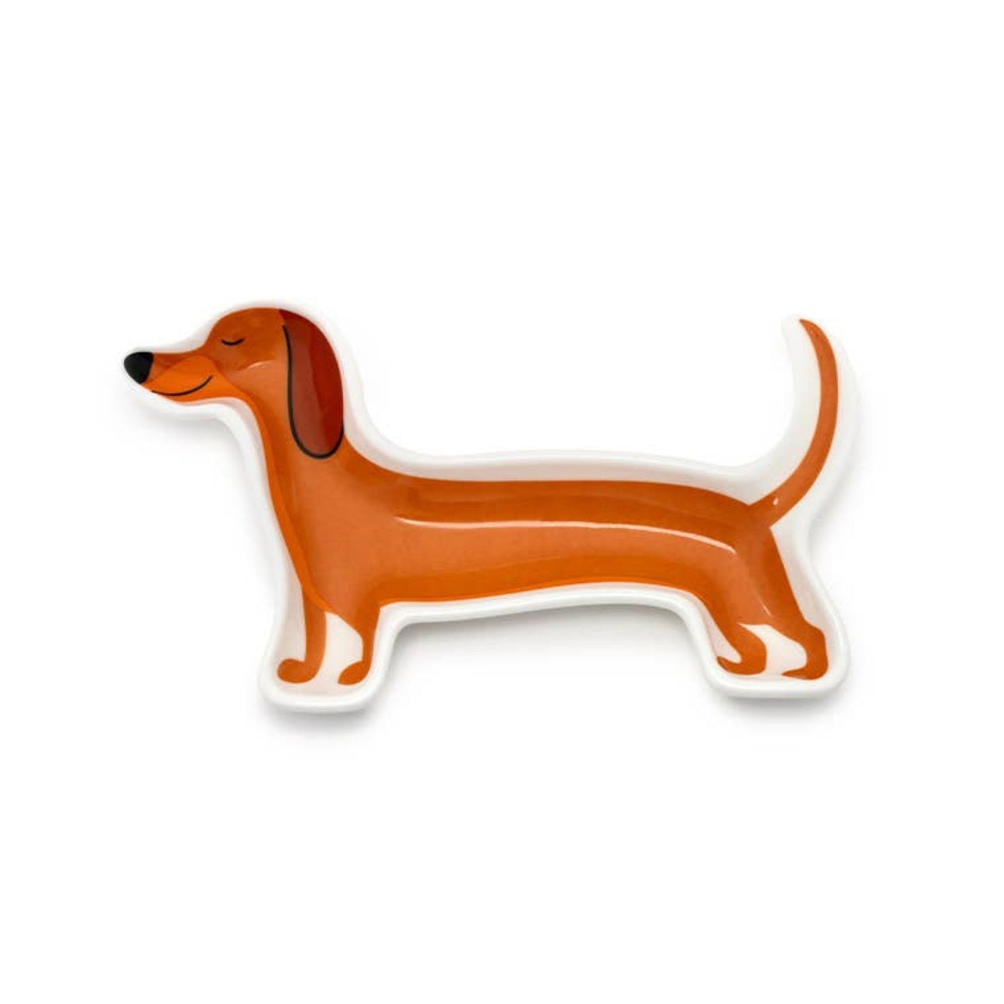 Dachshund Puppy Dog Ceramic Trinket & Jewelry Tray | Decorative Dish Serveware