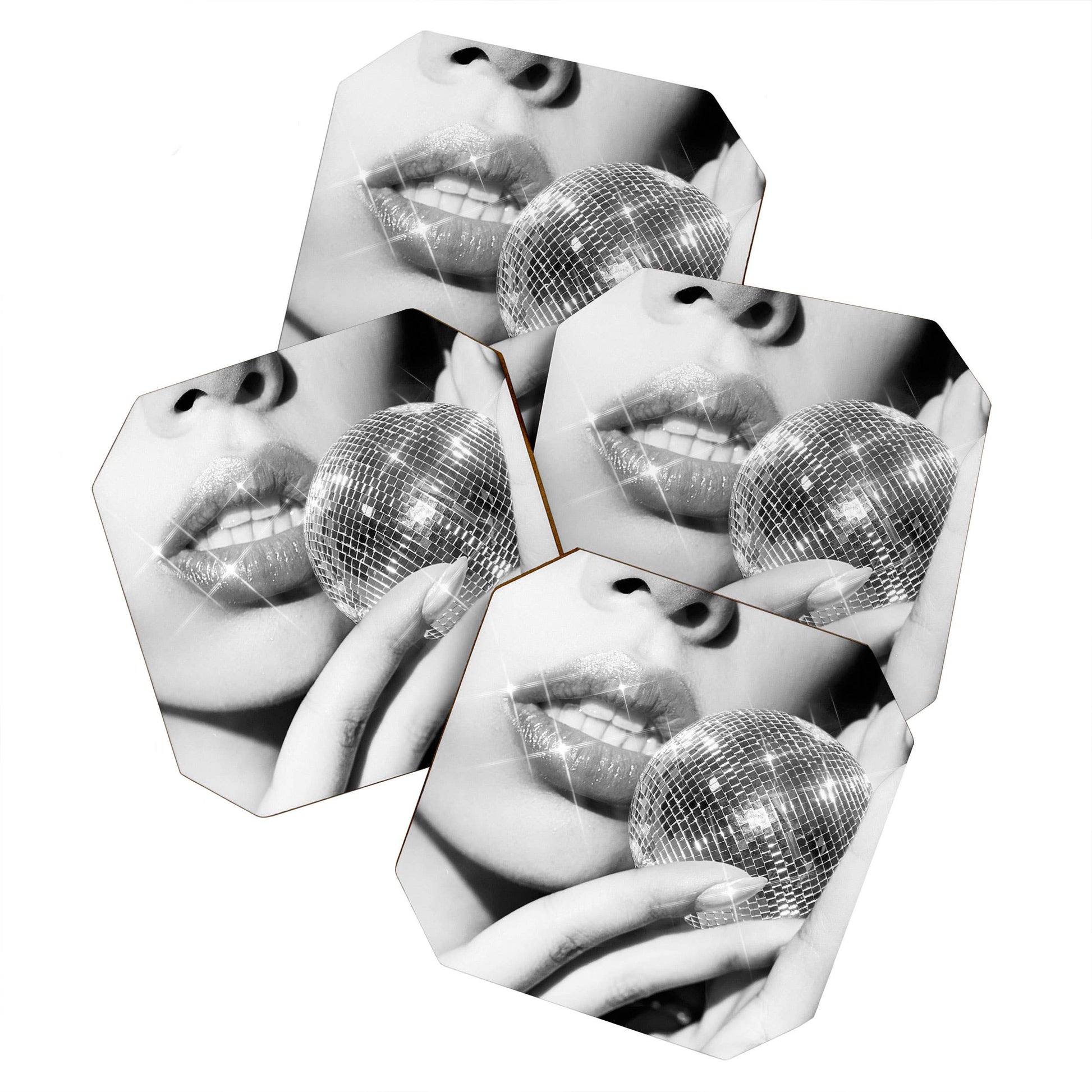 Dagmar Pels Disco Ball Hard Coaster Set | Set of 4 Beverage Coaster