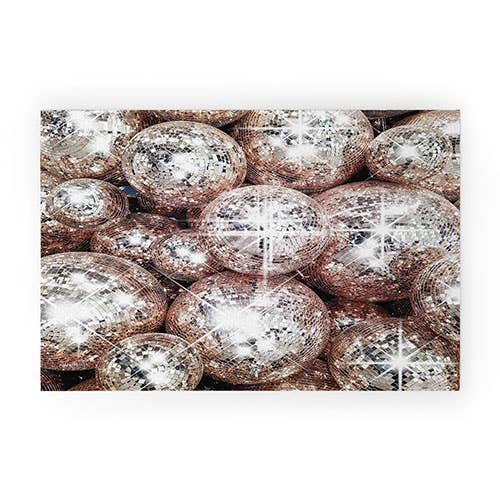 Dagmar Pels Disco Balls I Welcome Mat | Durable Looped Vinyl Door Mat Rug