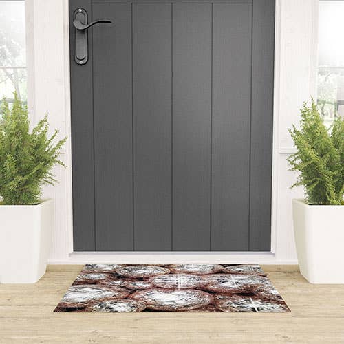 Dagmar Pels Disco Balls I Welcome Mat | Durable Looped Vinyl Door Mat Rug