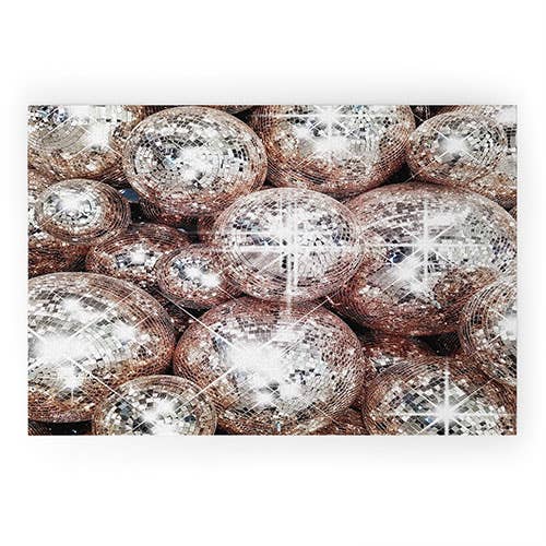 Dagmar Pels Disco Balls I Welcome Mat | Durable Looped Vinyl Door Mat Rug