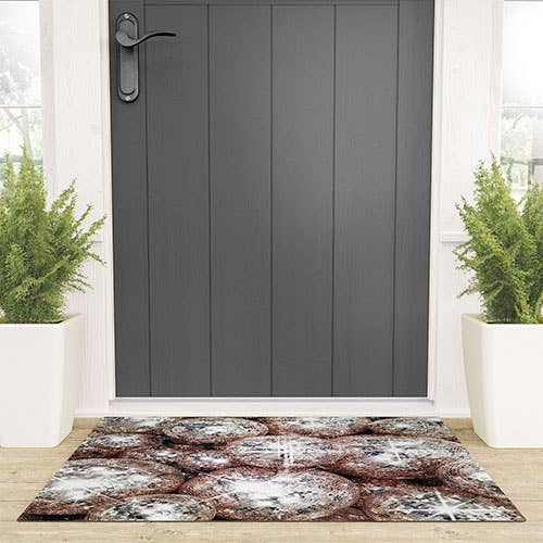 Dagmar Pels Disco Balls I Welcome Mat | Durable Looped Vinyl Door Mat Rug