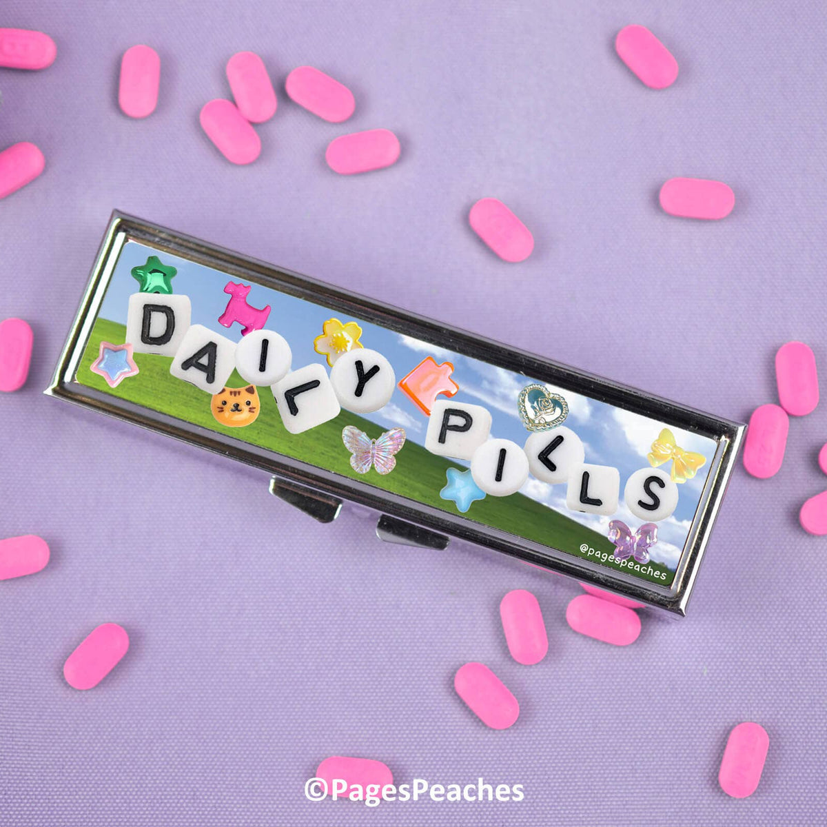 Daily Pills Mini 7-Day Pill Case | 1.25" x 4" x 0.75"-Page's Peaches-The Bullish Store