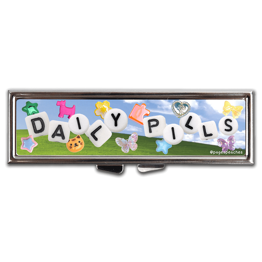 Daily Pills Mini 7-Day Pill Case | 1.25" x 4" x 0.75"-Page's Peaches-The Bullish Store