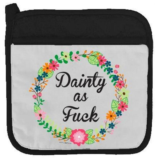 Dainty As Fuck Potholder in Colorful Floral