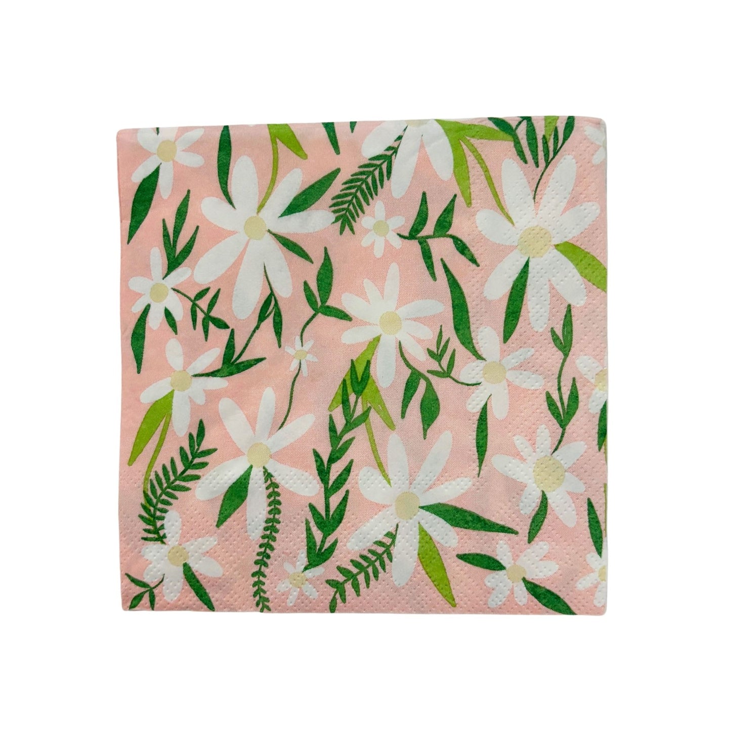 Daisies Floral Party/Beverage/Cocktail Napkins | 5" Square