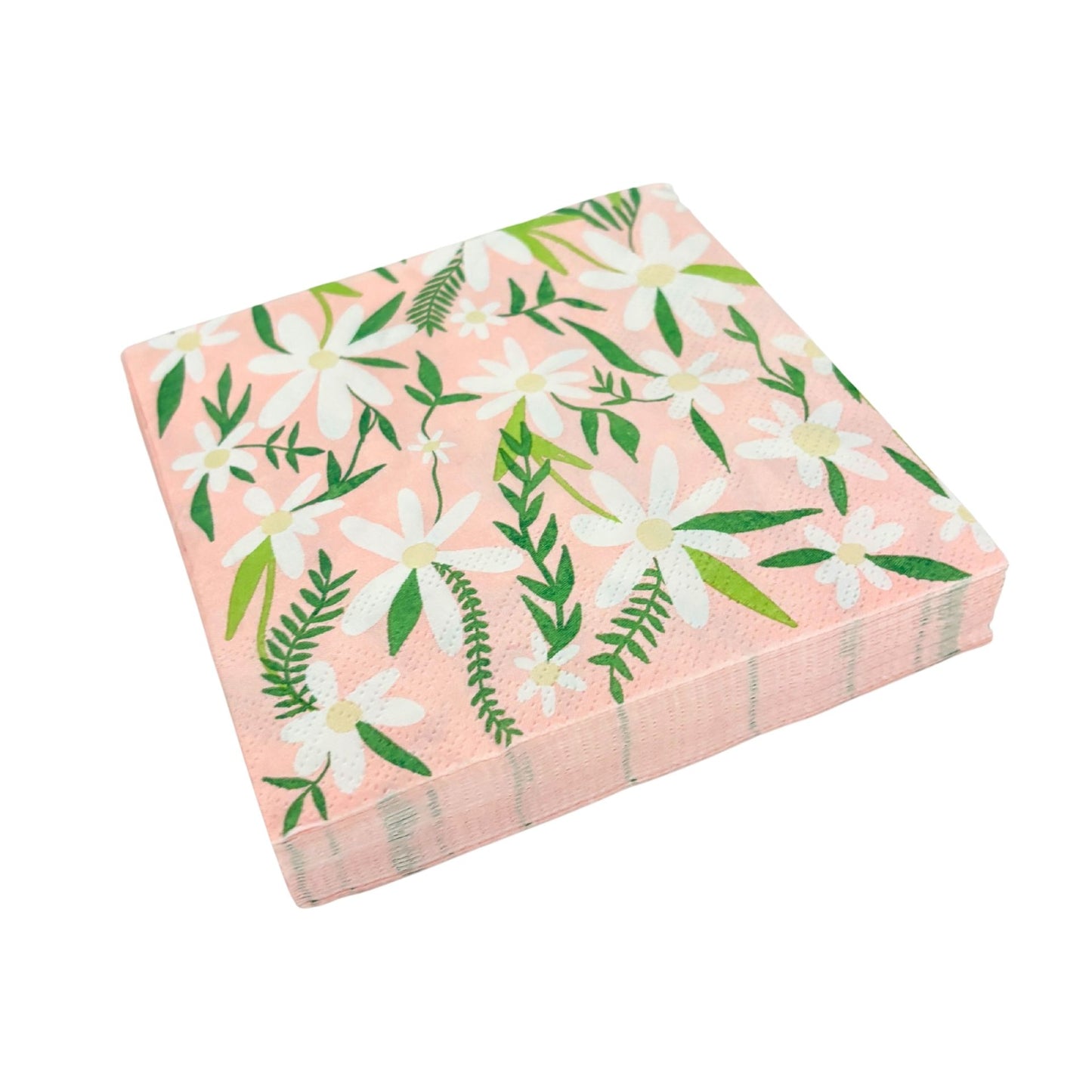 Daisies Floral Party/Beverage/Cocktail Napkins | 5" Square