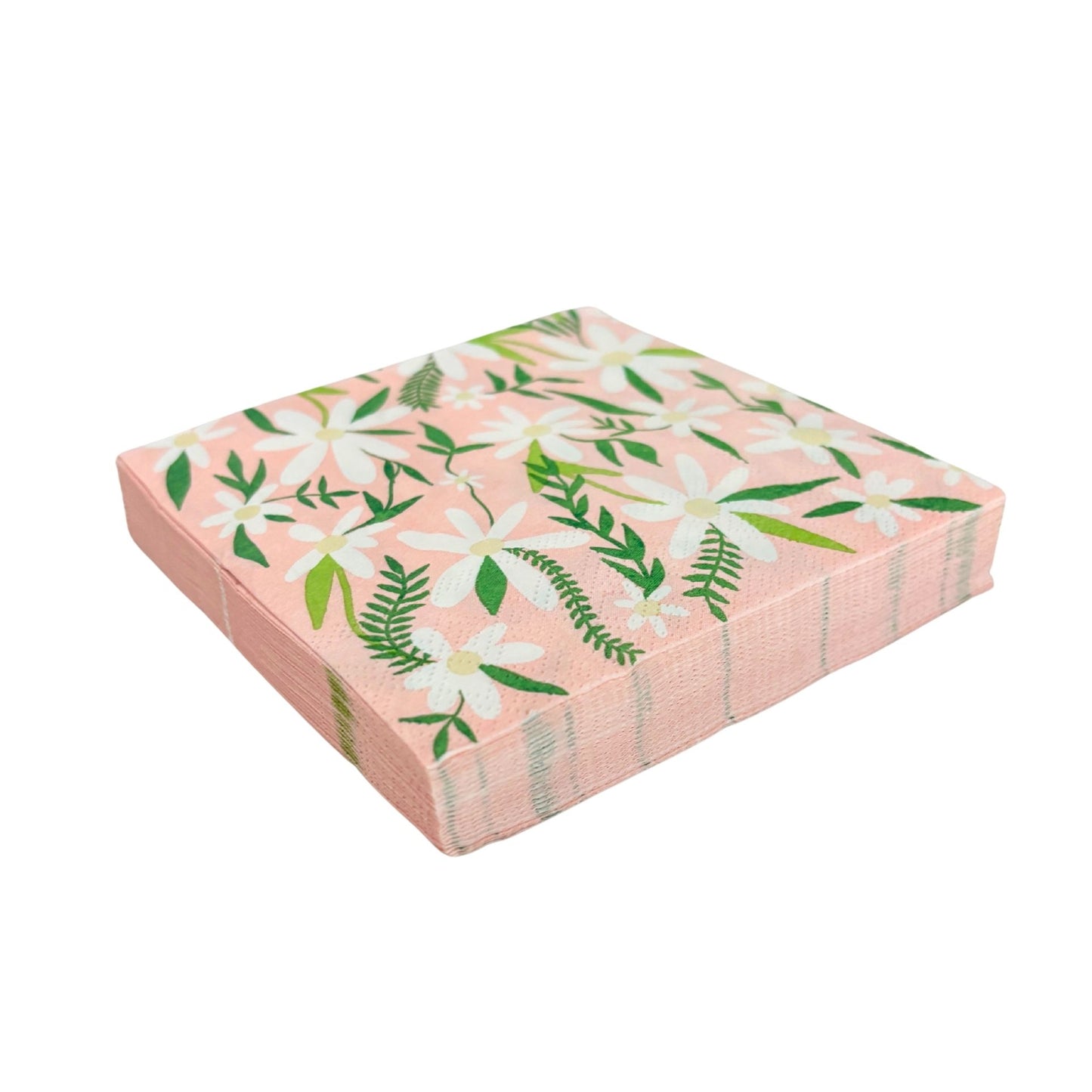 Daisies Floral Party/Beverage/Cocktail Napkins | 5" Square