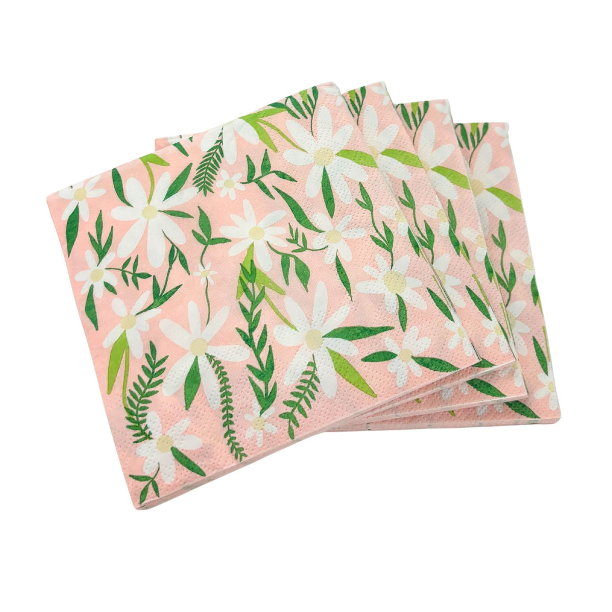 Daisies Floral Party/Beverage/Cocktail Napkins | 5" Square