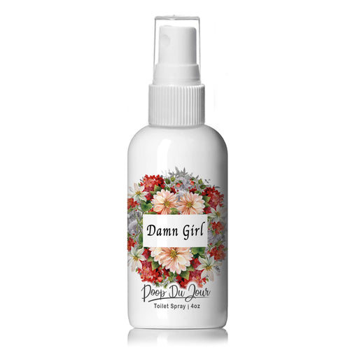 Damn Girl Poop Du Jour Toilet Spray Citrus Oil Blend Scent | Funny Bathroom Freshener