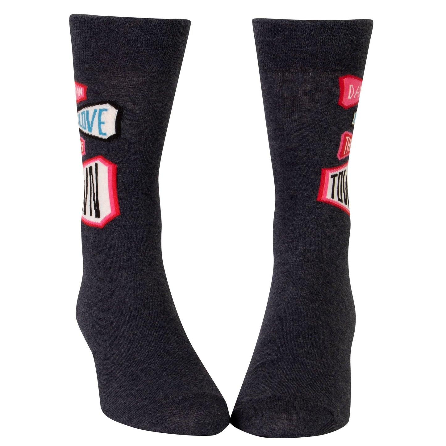 Damn I Love This Town Men's Crew Socks | BlueQ at GetBullish