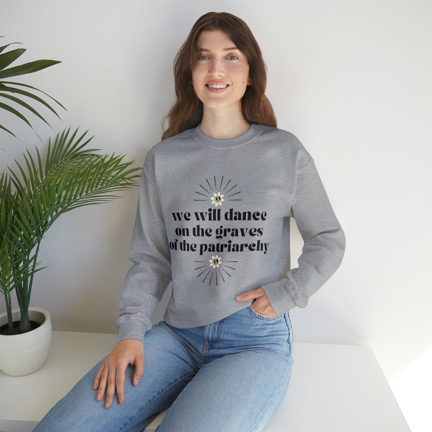 Dance on the Graves of the Patriarchy Unisex Heavy Blend™ Crewneck Sweatshirt Sizes SM-5XL | Plus Size Available