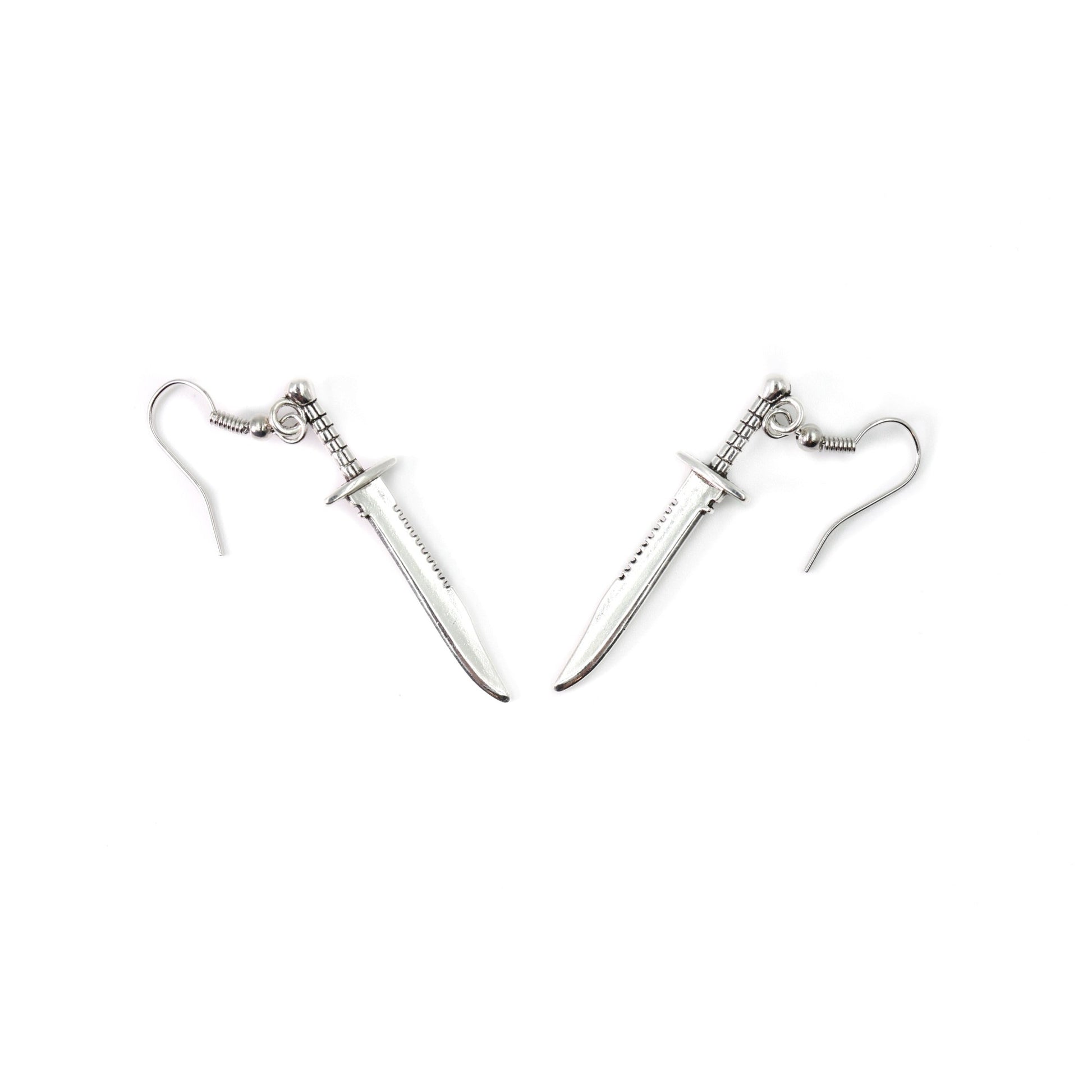 Dangerous Woman Stabby Dagger Earrings in Silver [In a Gift Box]