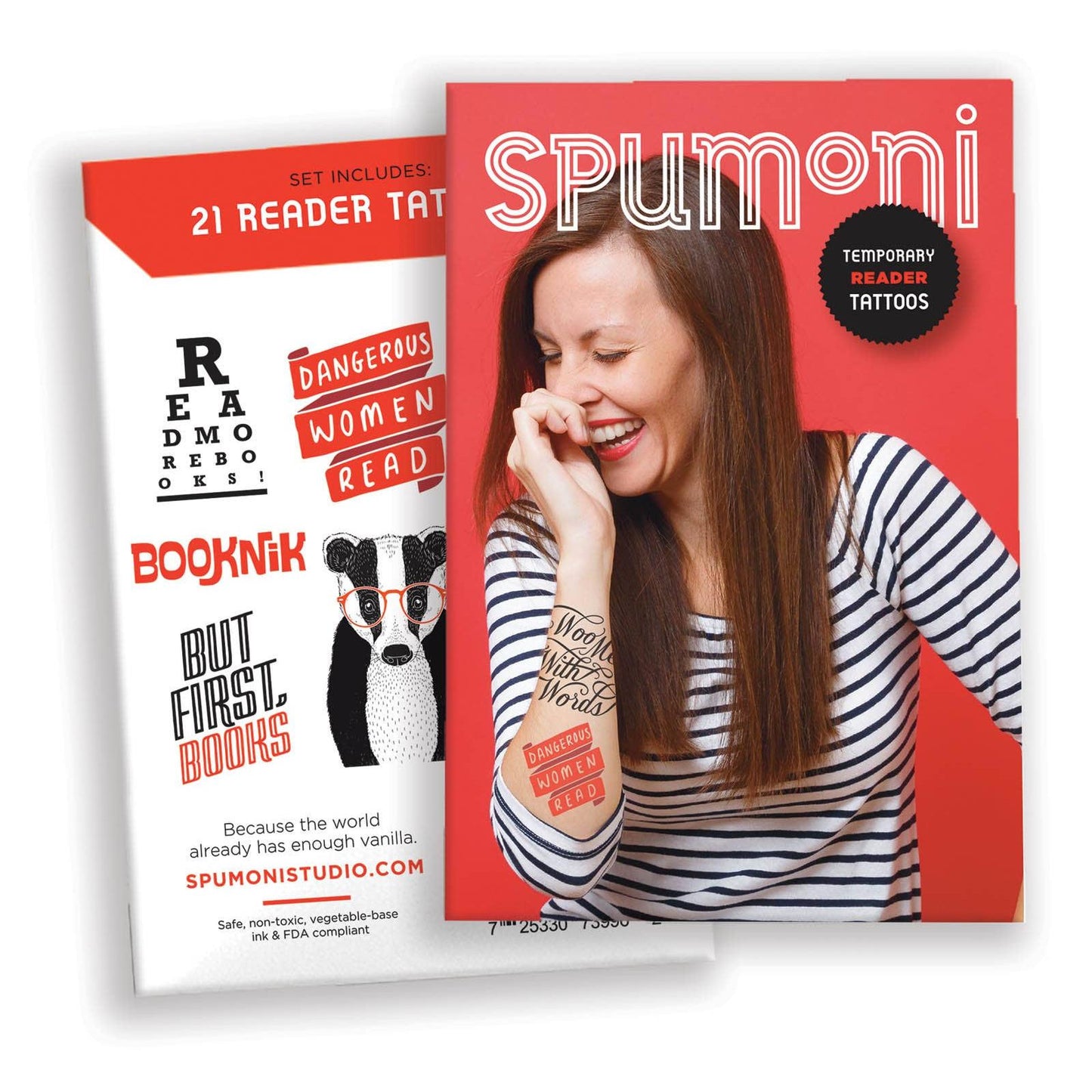 Dangerous Women Read Temporary Tattoos | Pack of 21 Tattoos | Book Lovers Bibliophile Gift