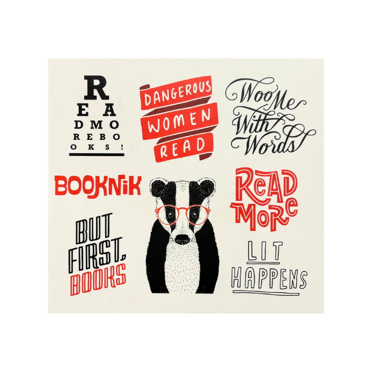 Dangerous Women Read Temporary Tattoos | Pack of 21 Tattoos | Book Lovers Bibliophile Gift