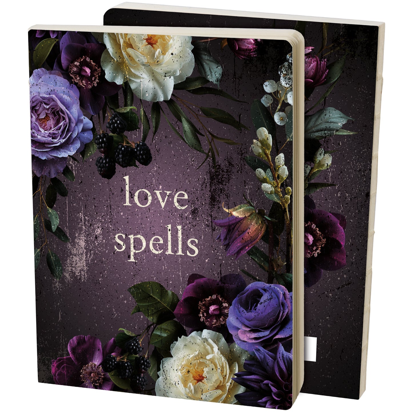 Dark Botanical Love Spells Double-Sided Journal | Halloween Inspired Notebook | 160 Lined Pages