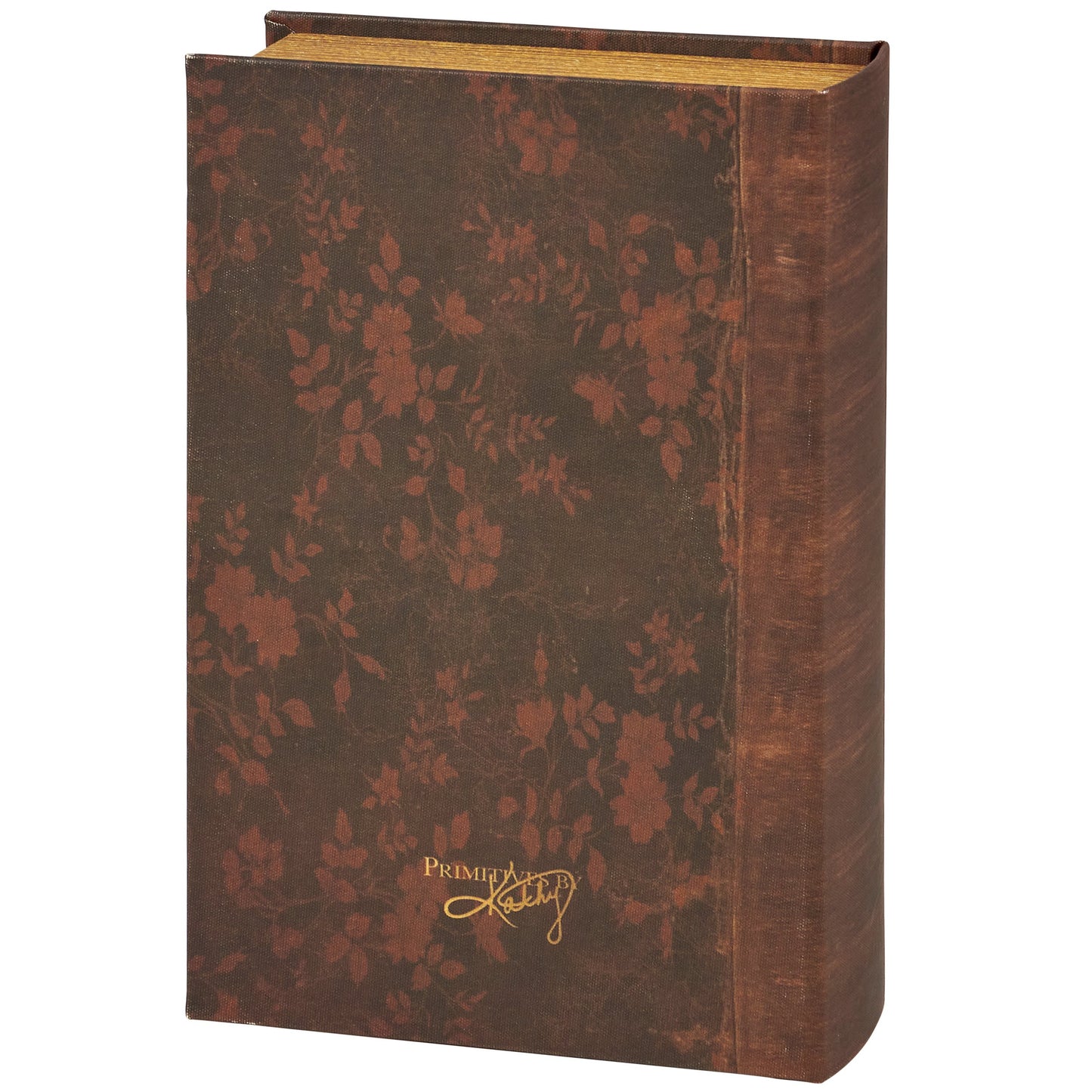 Dark Floral Velvet-Lined Canvas Book Box | 7" x 10.5" x 2.75"
