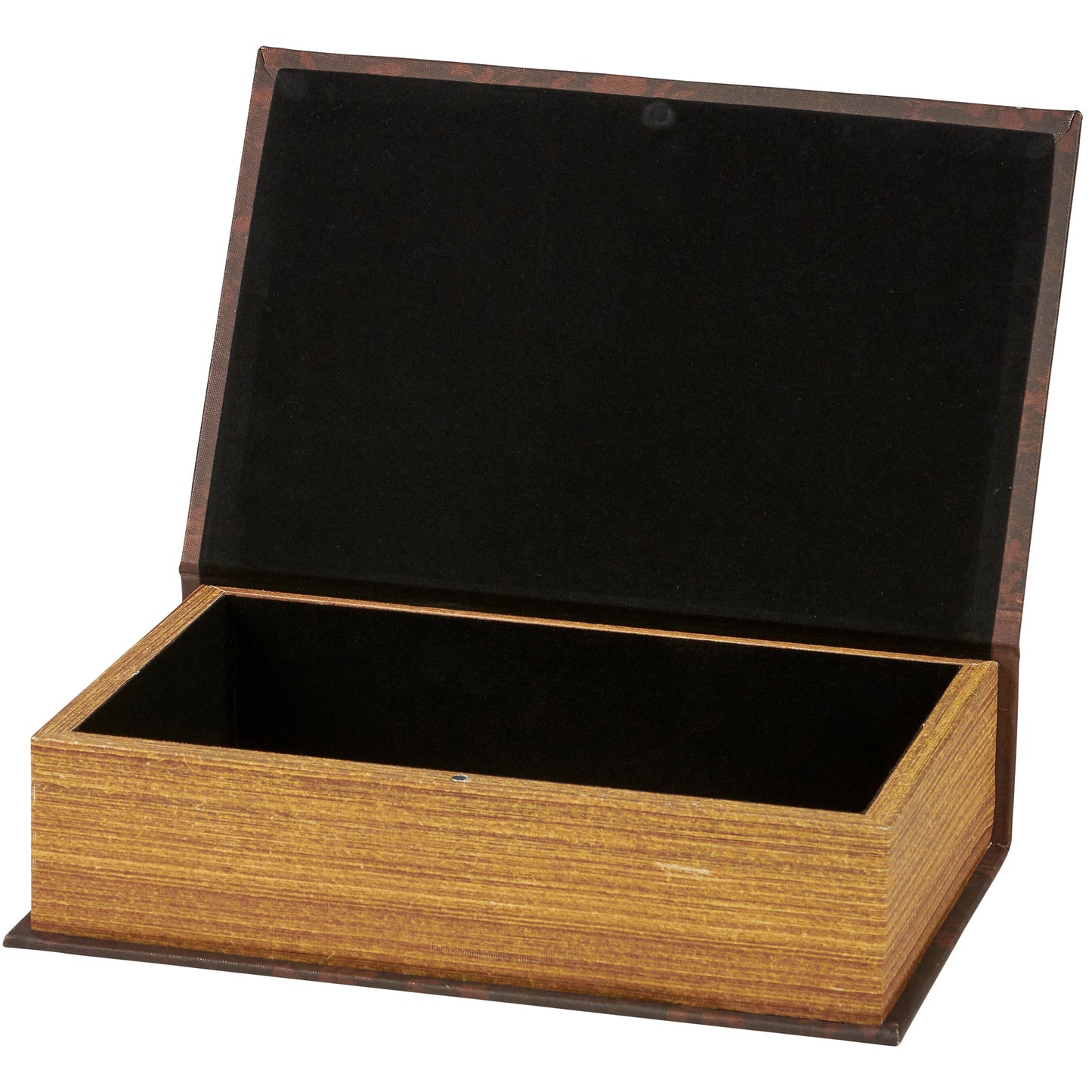 Dark Floral Velvet-Lined Canvas Book Box | 7" x 10.5" x 2.75"