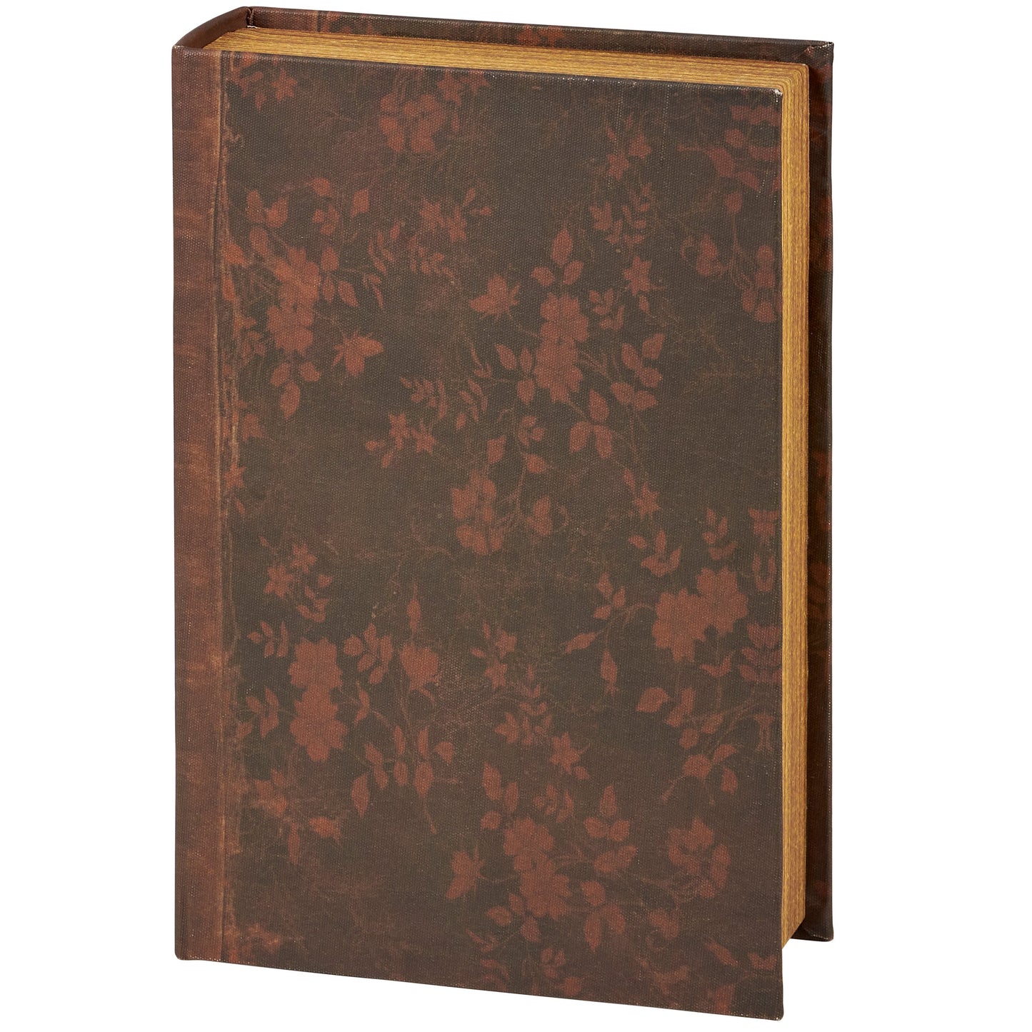 Dark Floral Velvet-Lined Canvas Book Box | 7" x 10.5" x 2.75"