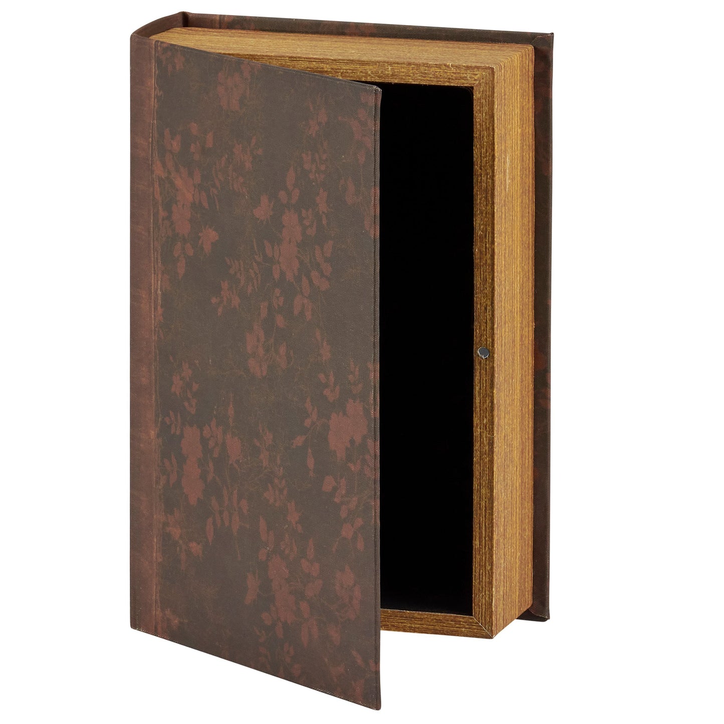 Dark Floral Velvet-Lined Canvas Book Box | 7" x 10.5" x 2.75"