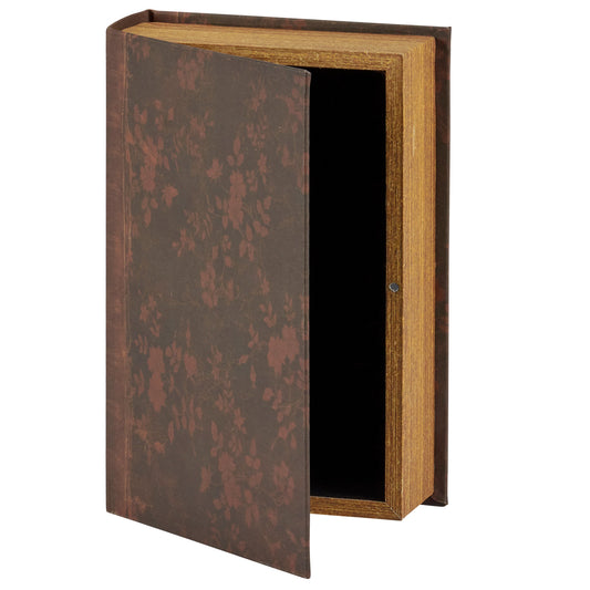 Dark Floral Velvet-Lined Canvas Book Box | 7" x 10.5" x 2.75"