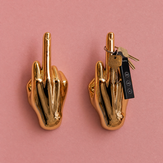 Dark Gold Middle Finger Wall Mount — Multipack-Interior Illusions Plus-The Bullish Store