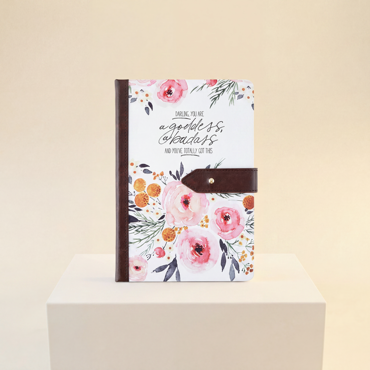 Darling You Are a Goddess Strap Journal | Inspirational Motivational Notebook