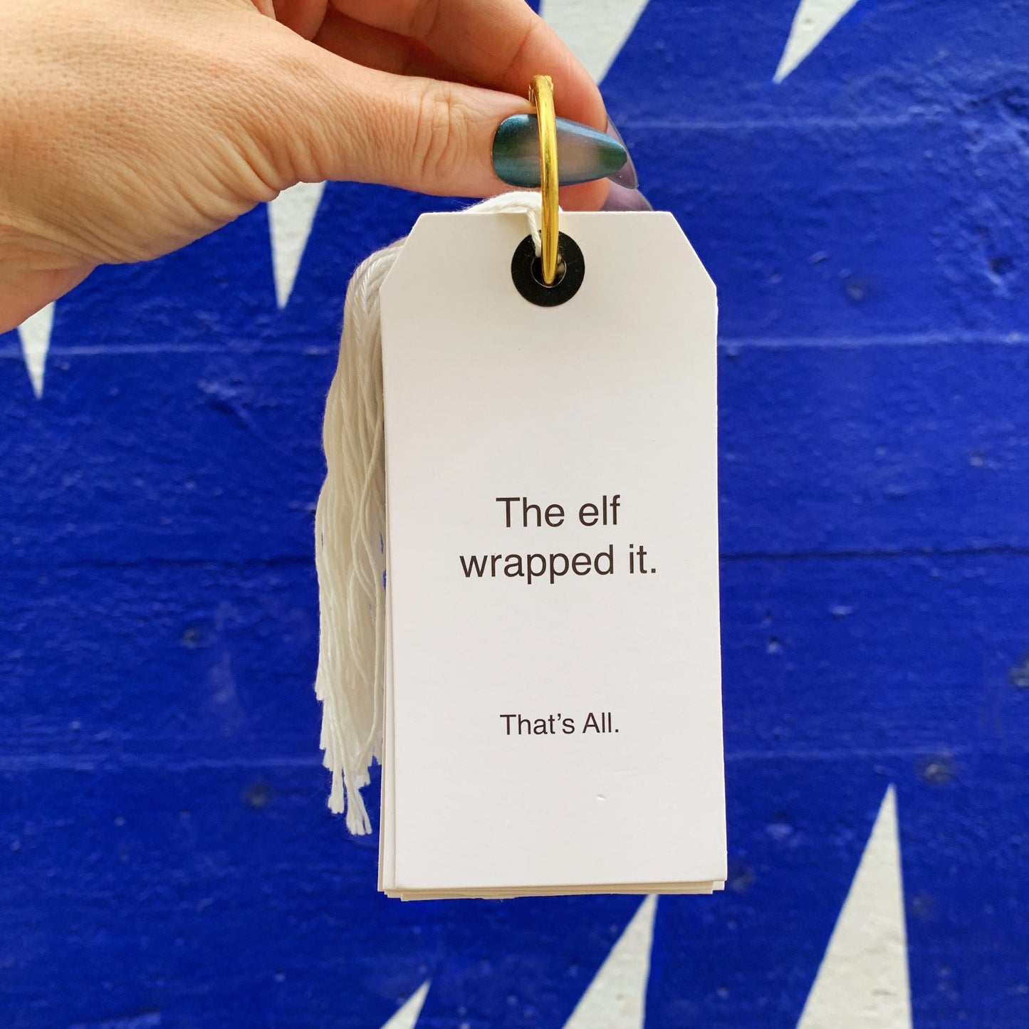 Funny Christmas Gift Tag Book | 24 Hilarious Tags on a Metal Organizing Ring